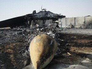 Wreckage of 86-0116 at al-Udeid